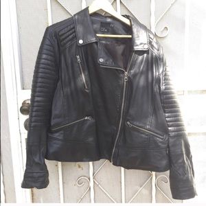 Asos Plus Size faux leather biker jacket